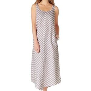 J. Jill Love Linen Chevron Striped Maxi Dress